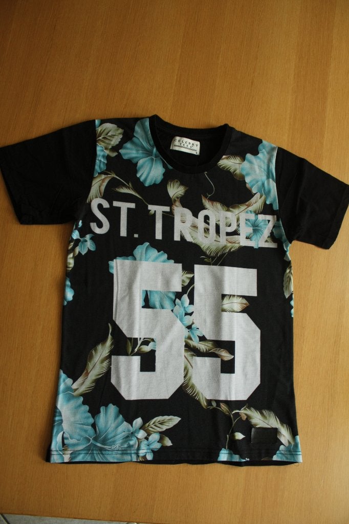 zwart shirt met bloemenprint maat XS, Ophalen of Verzenden, Zo goed als nieuw, Maat 46 (S) of kleiner, Zwart