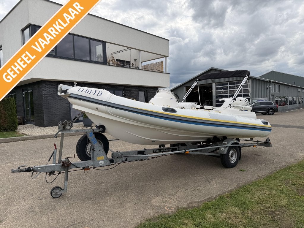 Scanner 590 | rib met trailer | geheel vaarklaar 200PK, Watersport en Boten, Rubberboten, 6 m, Gebruikt, Benzine, Overige merken
