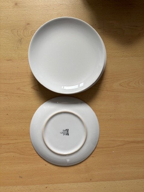 4 IKEA ontbijtbordjes 21 cm doorsnede, IKEA, Ophalen of Verzenden, Zo goed als nieuw, Bord(en)