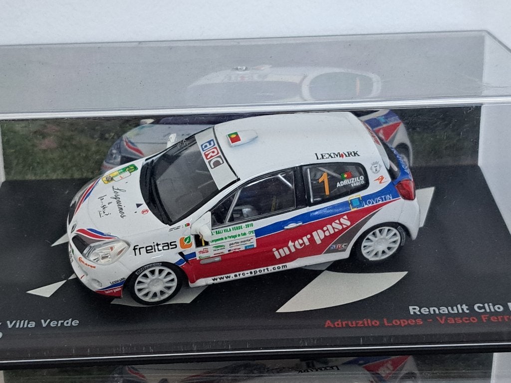 Renault Clio R3 Rally Villa Verde 2010 1/43, Ophalen of Verzenden, Zo goed als nieuw, Auto, Overige merken