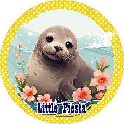 lf237 icing frosting zeehond 19cm eetbare taart print top, Ophalen of Verzenden, Nieuw, Taarten, Versiering