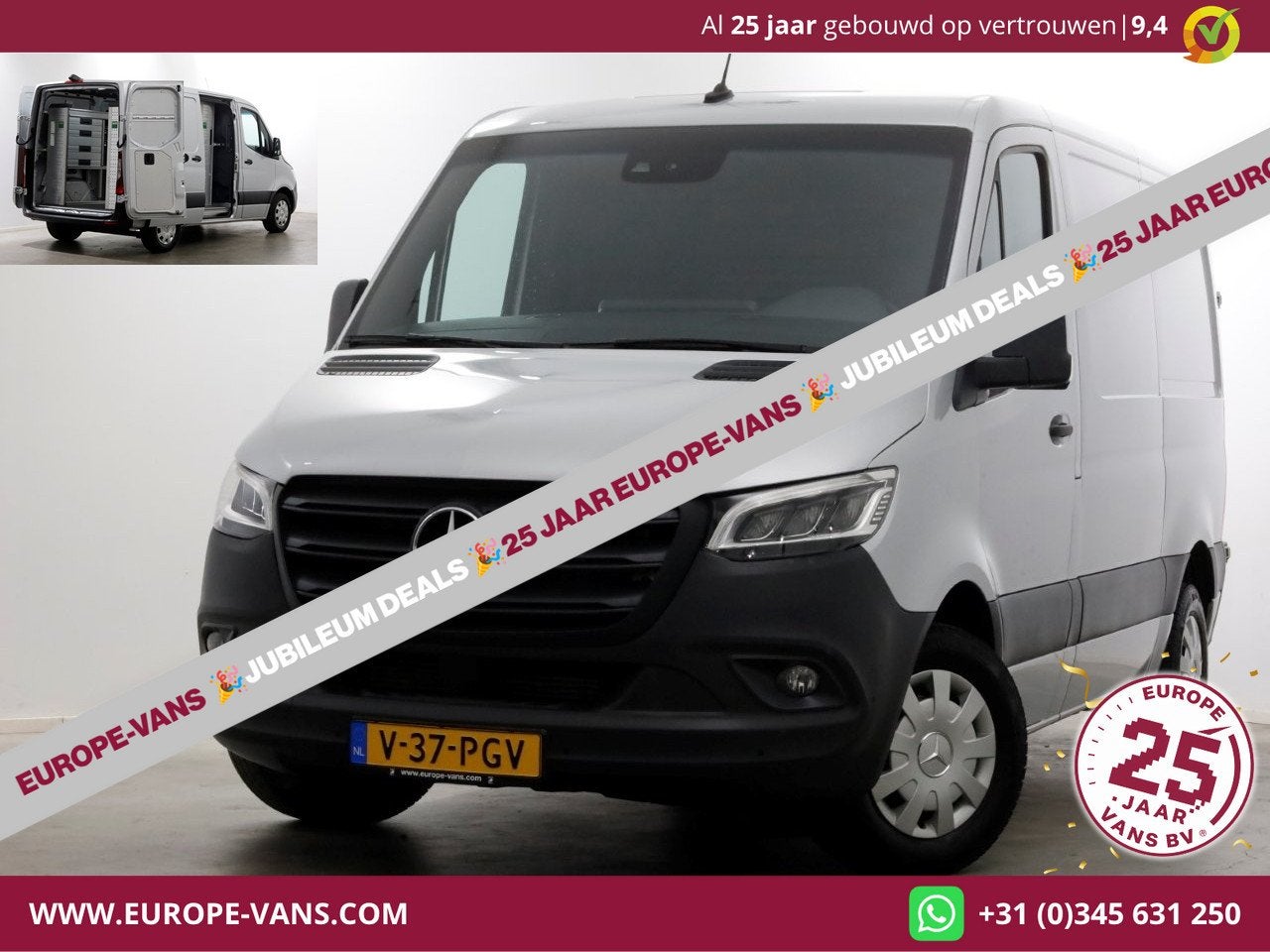 Mercedes-Benz Sprinter 314 CDI 143pk 9G Automaat L1H1 LED/AC, Auto's, Bestelauto's, Gebruikt, Euro 6, Mercedes-Benz, Bedrijf
