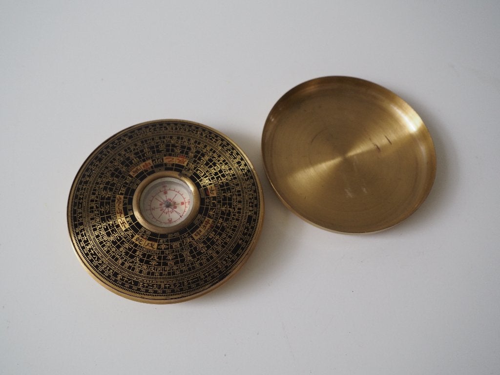 Vintage kompas met doos, Verzenden, Zo goed als nieuw, Barometer