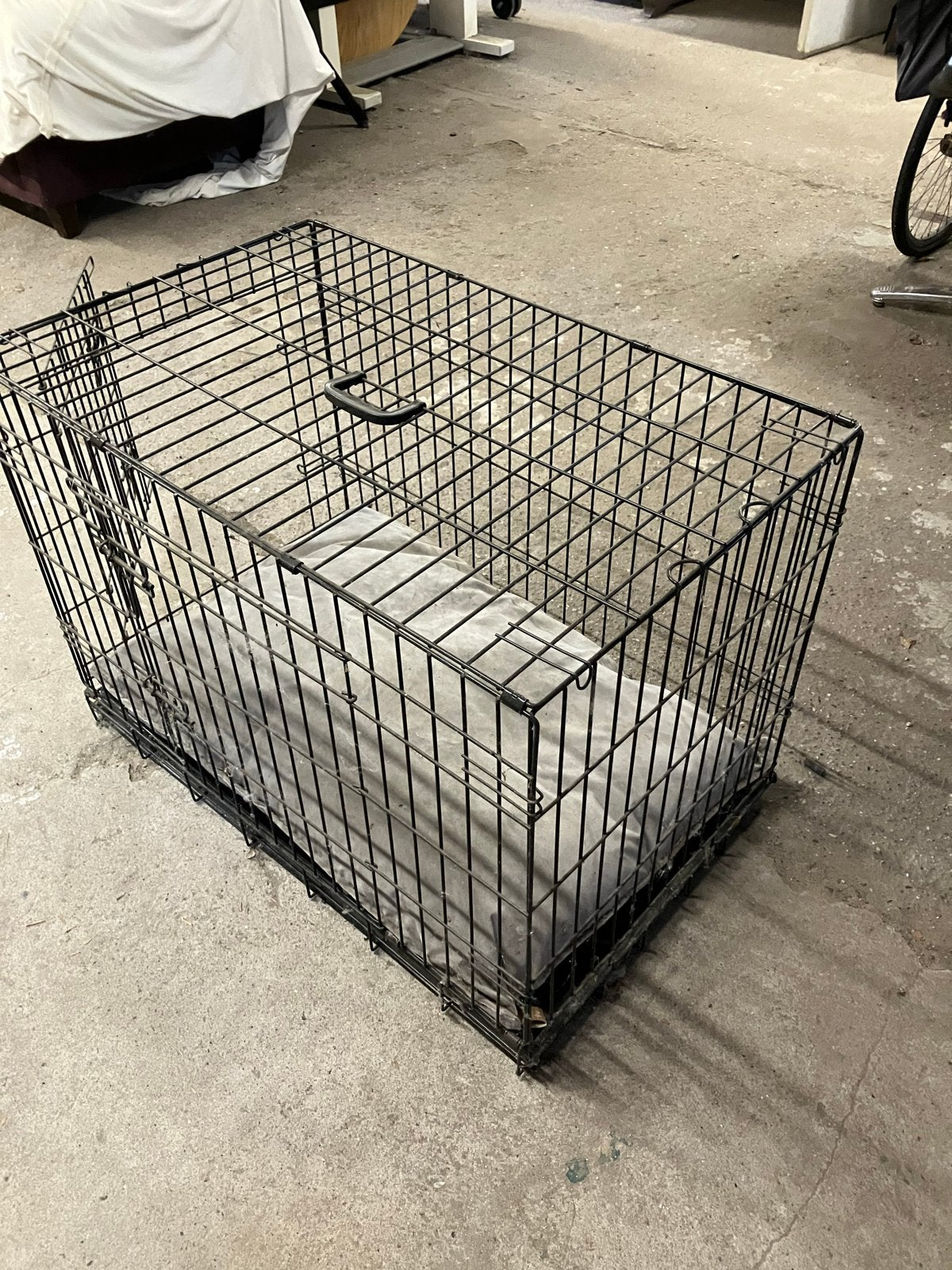 Bench voor grotere hond, metaal, zeart, Ophalen