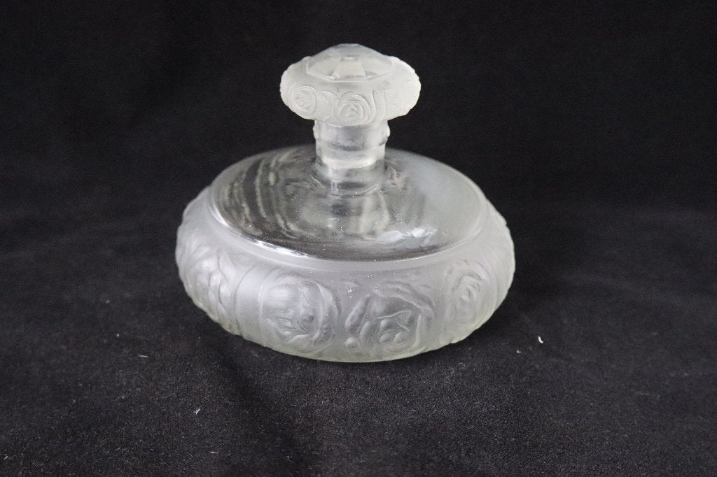 Vintage Art Deco Lalique/Etling stijl parfumflesje, Ophalen of Verzenden