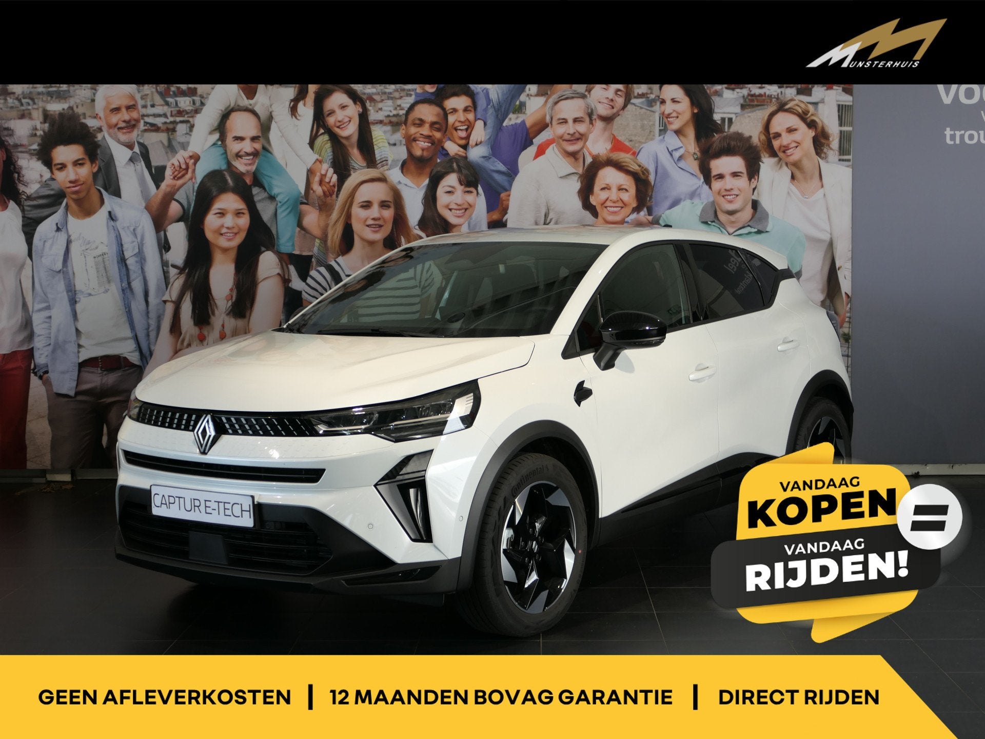 Renault Captur 1.8 E-Tech full hybrid 160 techno - Stuur en, Auto's, Dealer onderhouden, Stof, 4 cilinders, 160 pk