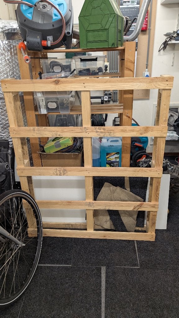 Houten pallet 1,27 x 1,06m, Ophalen, Gebruikt, 50 mm of meer, Minder dan 200 cm