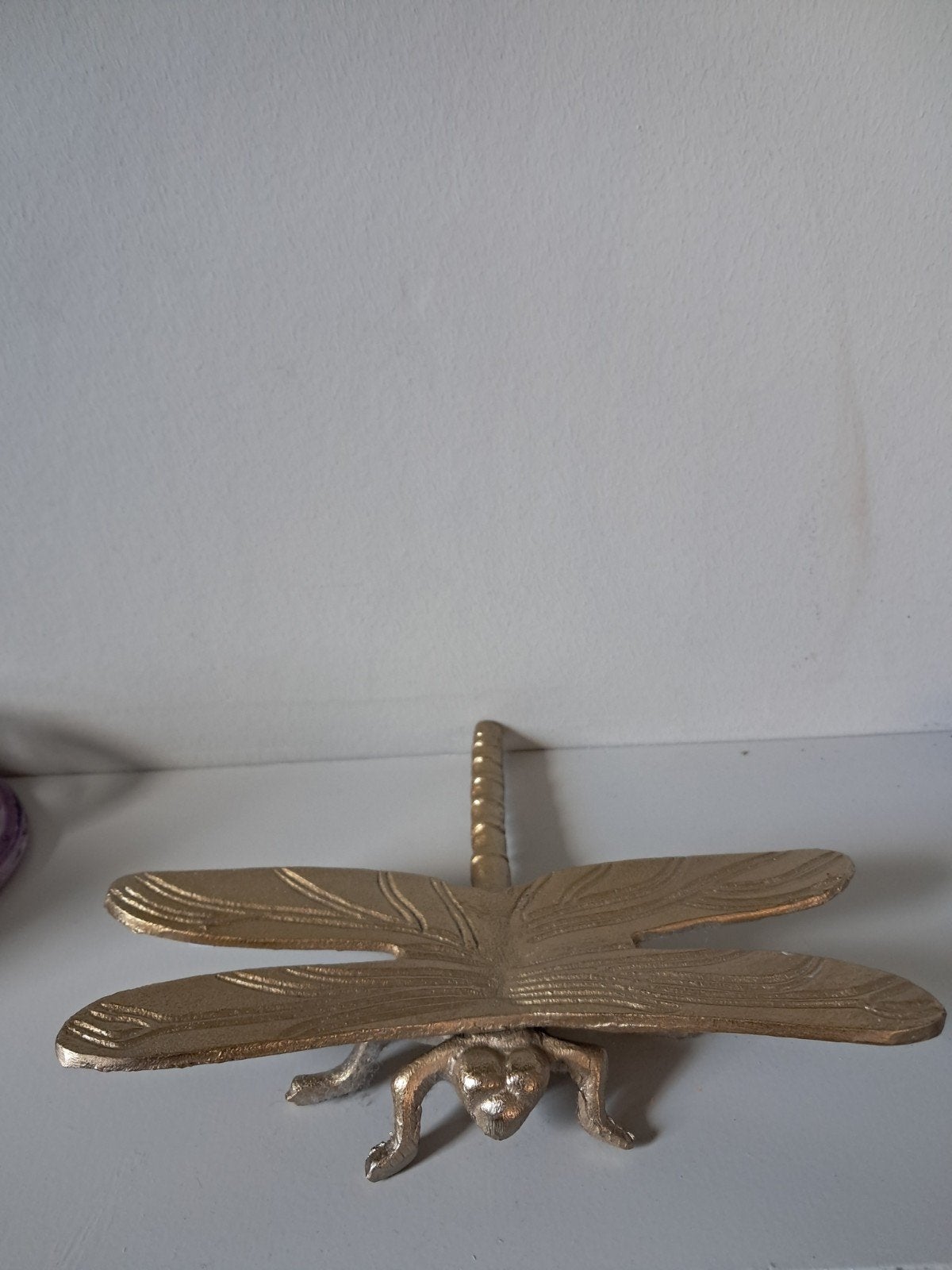 Gouden Libelle Decoratie - Metaal, Ophalen of Verzenden, Zo goed als nieuw, Goud, Metaal
