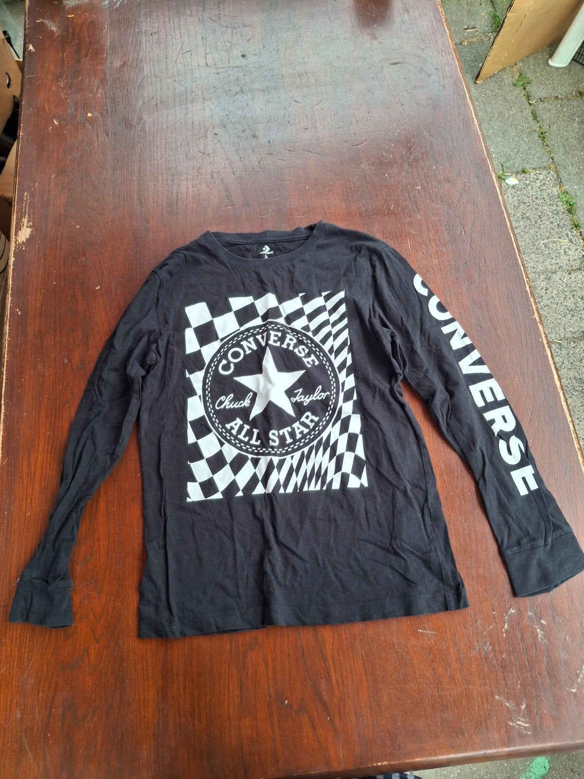 Converse Longsleeve Zwart L (152-158) Chuck Taylor Logo, Ophalen of Verzenden