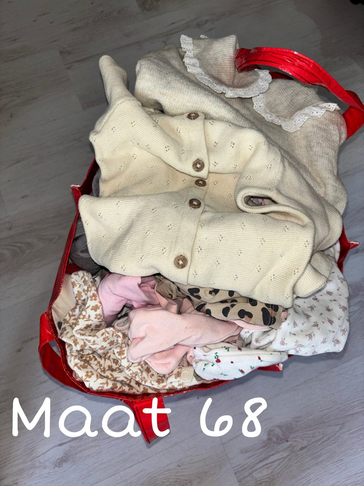 Bigshopper vol meisjeskleding maat 68, Ophalen, Zo goed als nieuw, Maat 68