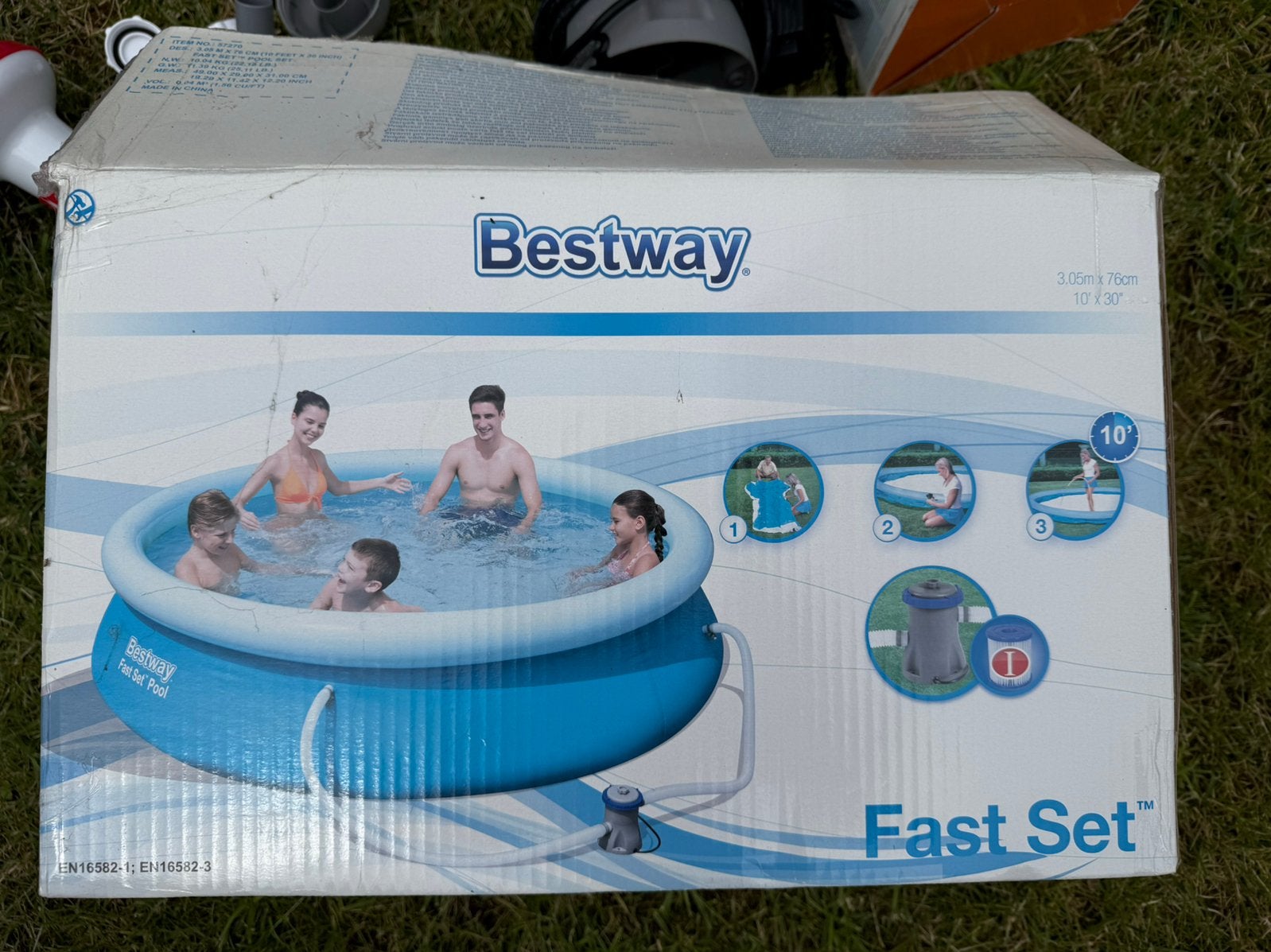 Bestway zaembad, Ophalen, Zo goed als nieuw, Opzetzwembad, Rechthoekig