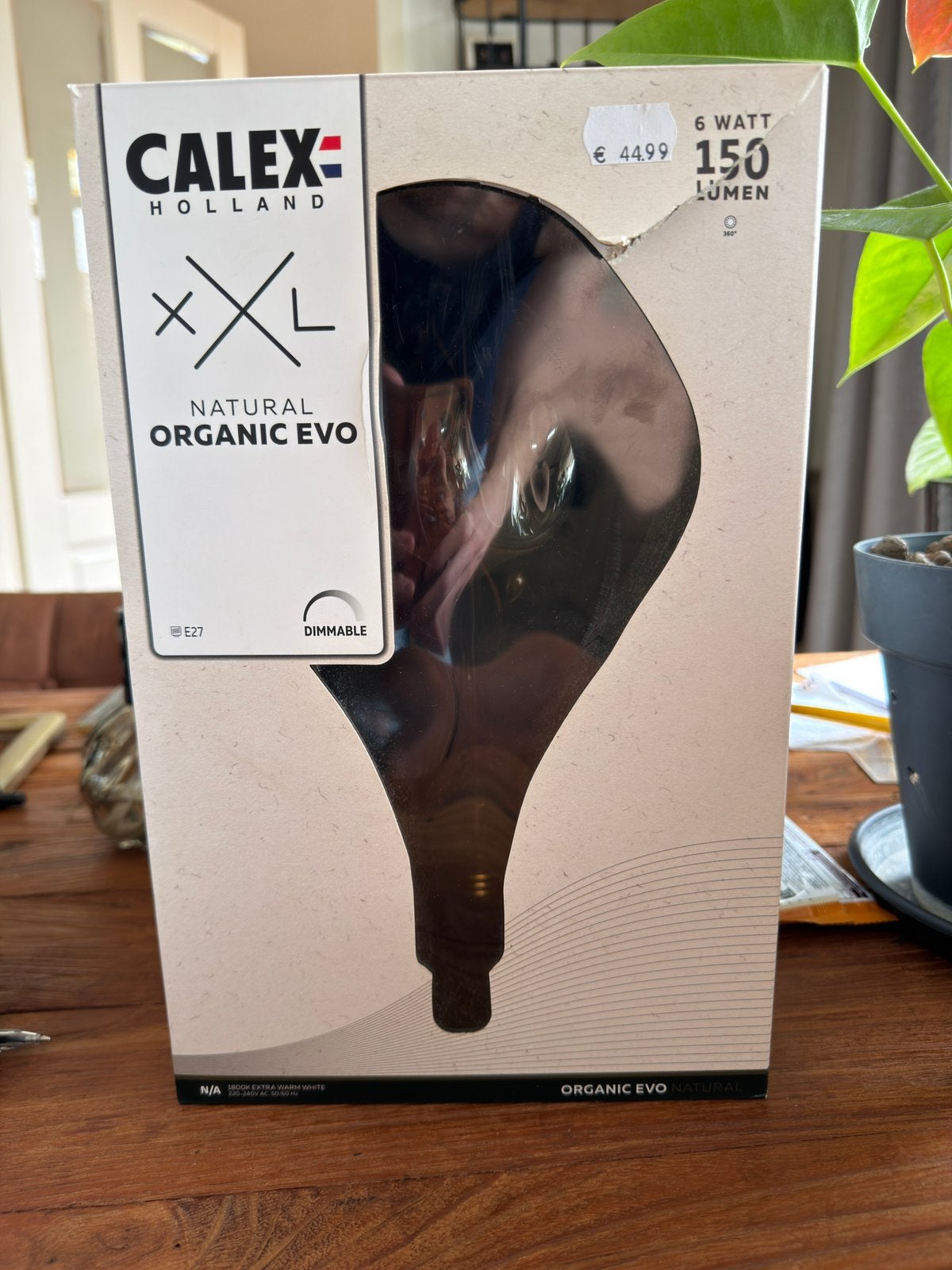 Calex XXL Organic Evo natural  E27 LED Designlamp nieuw, Led-lamp, Dimbaar, Nieuw, Warm wit