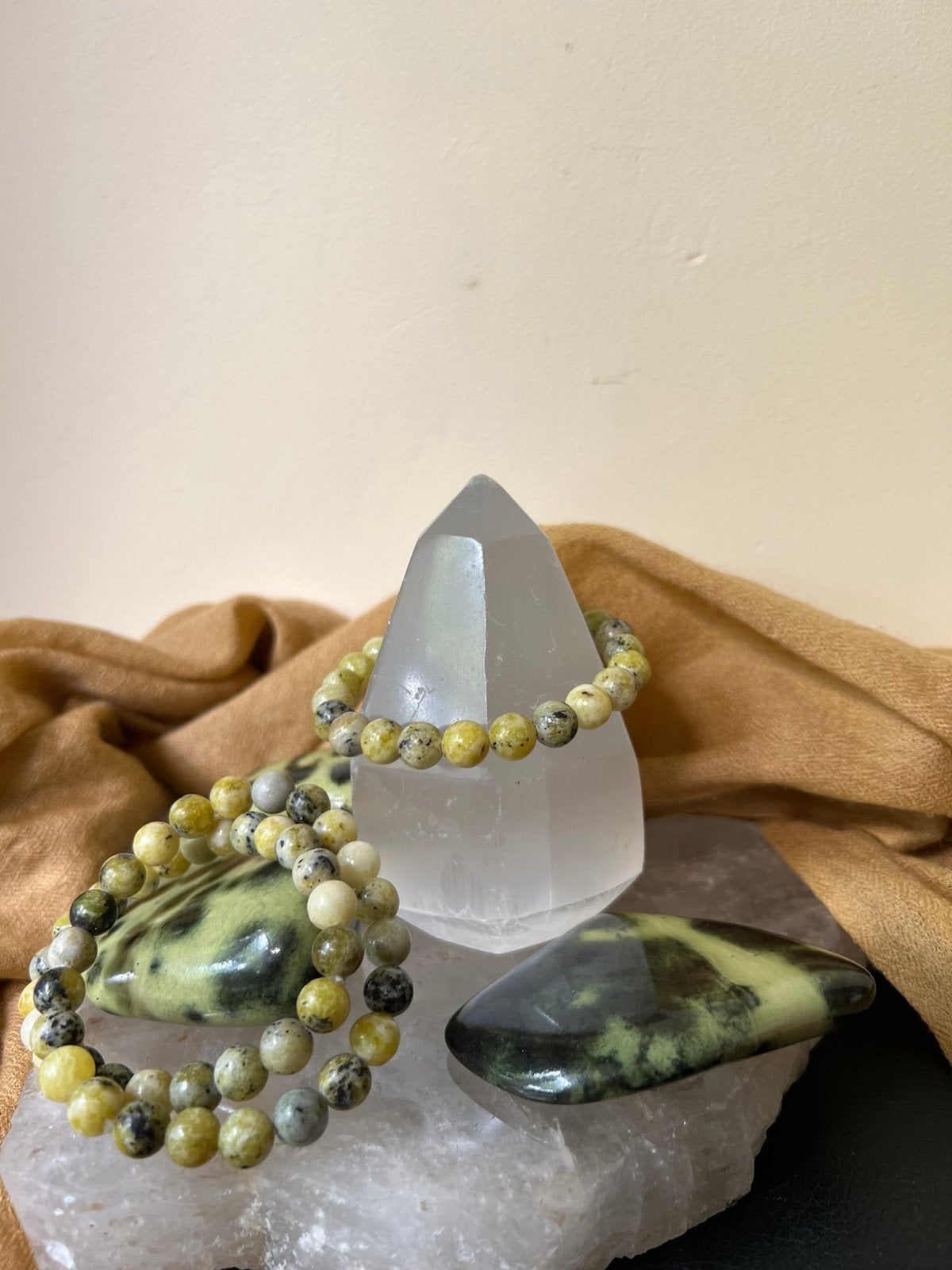 Lizardiet serpentijn beschermt magie hoge trilling kundalini, Met bedels of kralen, Magnolia11, Nieuw, Ophalen of Verzenden