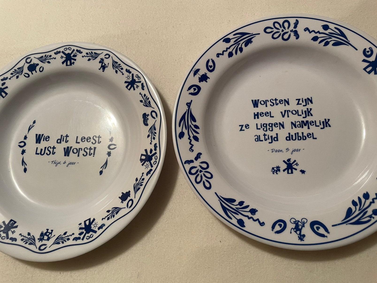 Tk 2 borden, met grappige teksten., Kunststof, Overige merken, Nieuw, Ophalen of Verzenden
