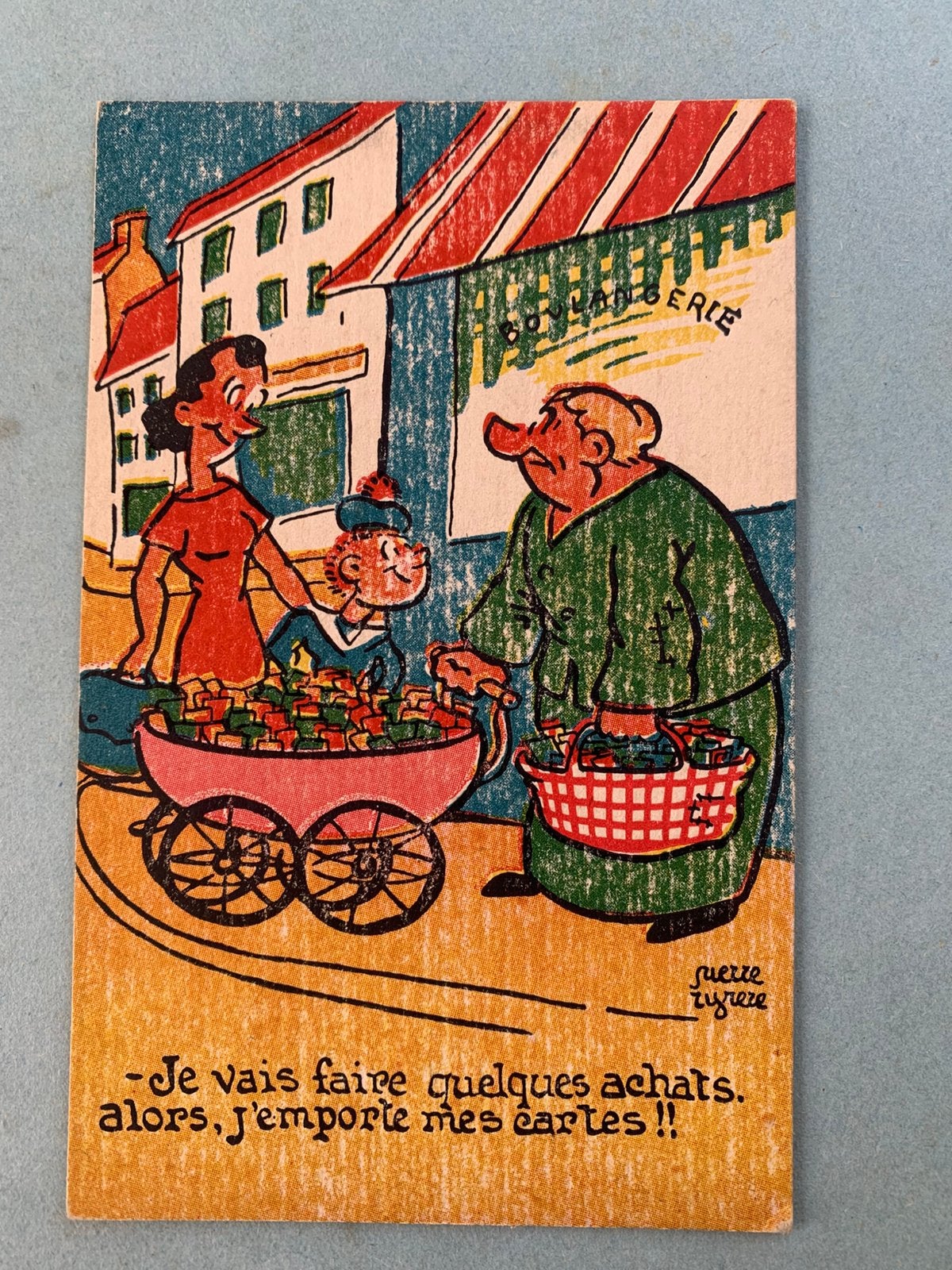 Boodschappen doen - WO2, Ophalen of Verzenden, 1940 tot 1960, Ongelopen, Overige thema's