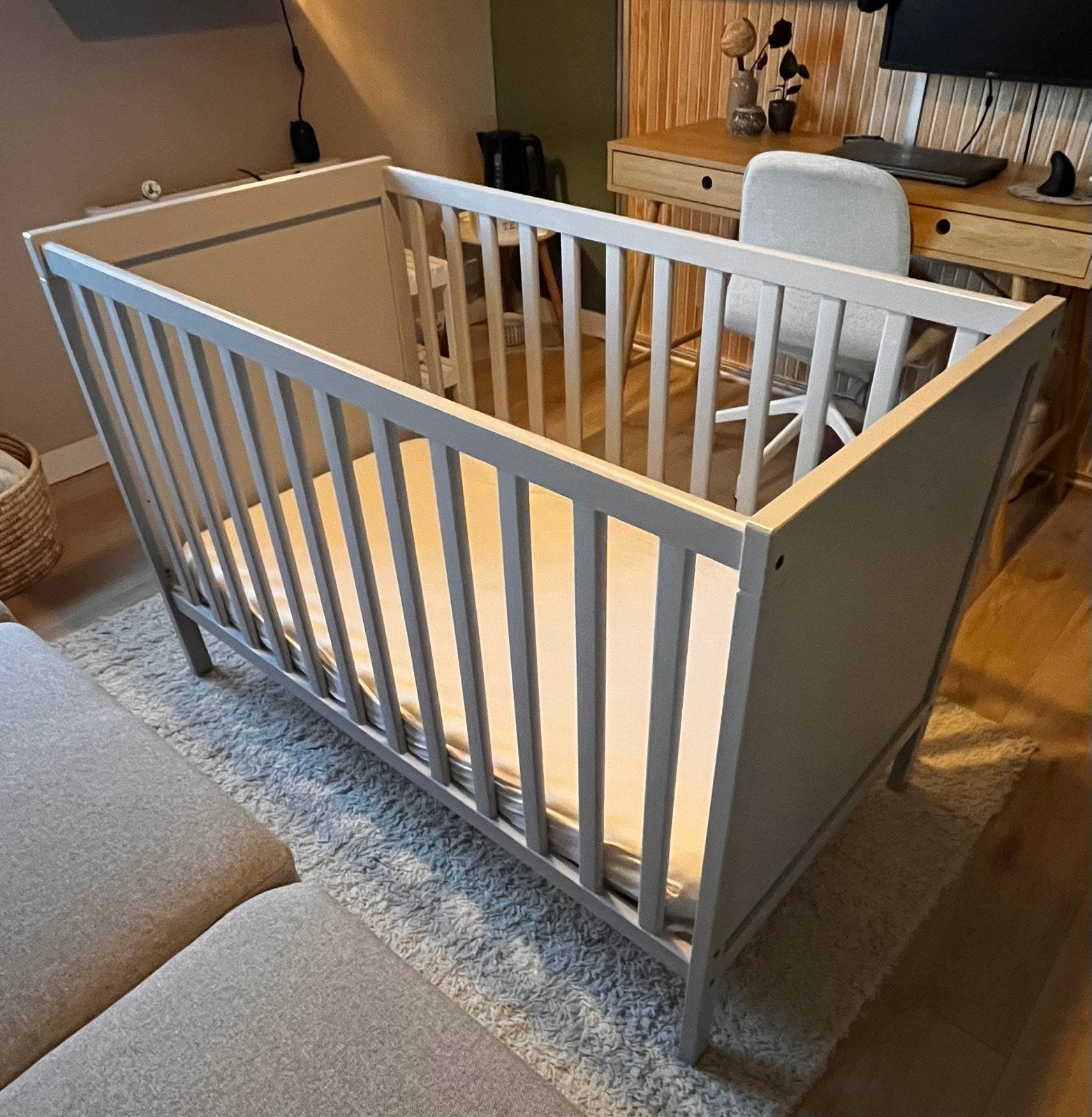 Sundvik grijs 60x120, Ophalen, Zo goed als nieuw, Ledikant