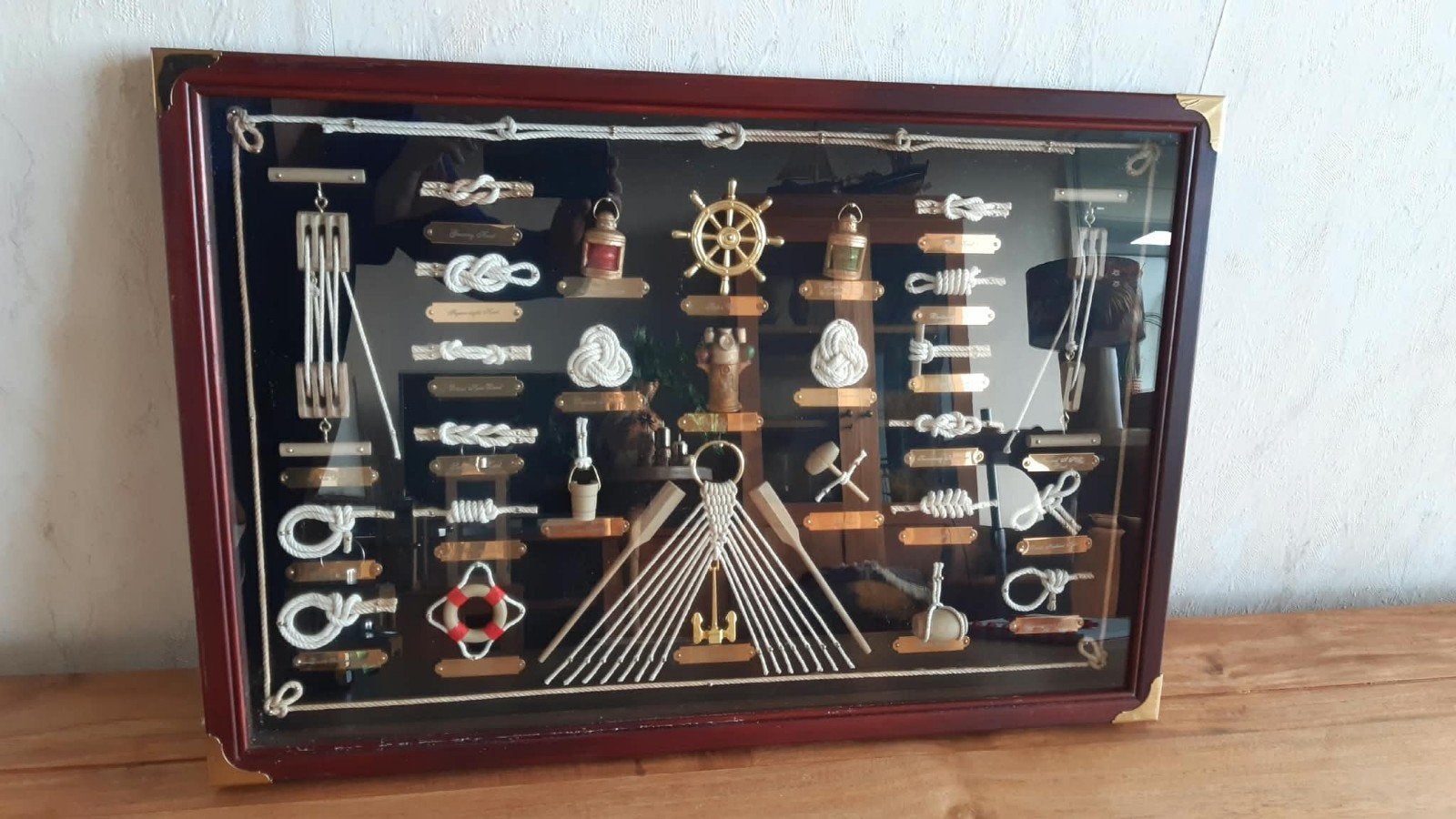 Wandbord met zeemansknopen, Ophalen, Zo goed als nieuw, 50 tot 75 cm, Schilderij