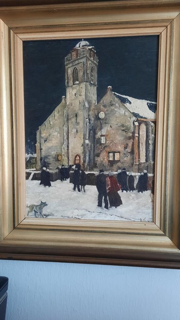 Winters schilderij, Ophalen