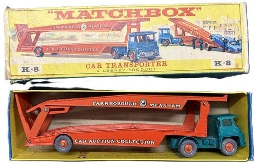 Matchbox K-8 King Size Car Transporter met doos, Ophalen of Verzenden, Gebruikt