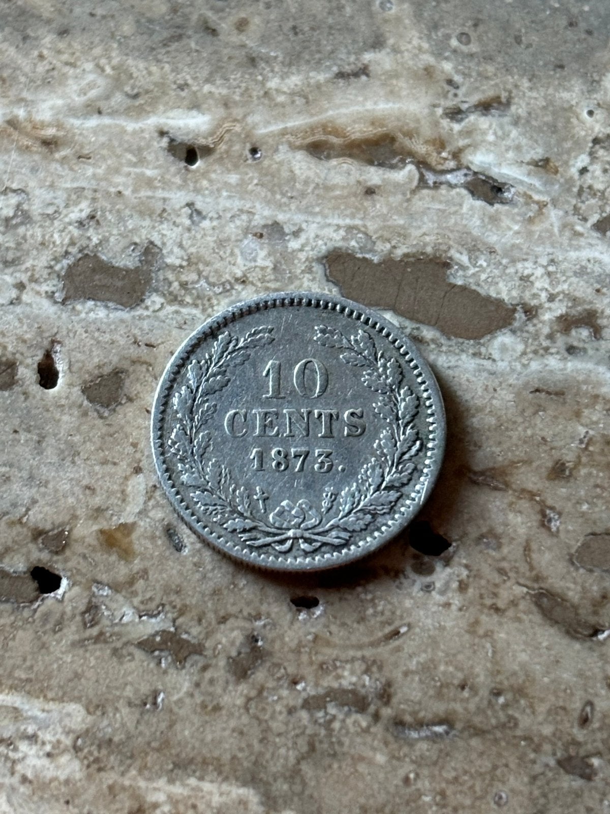 10 cent 1873 Willem III, mooie kwaliteit, zilver, Koning Willem III, Zilver, Ophalen of Verzenden, 10 cent