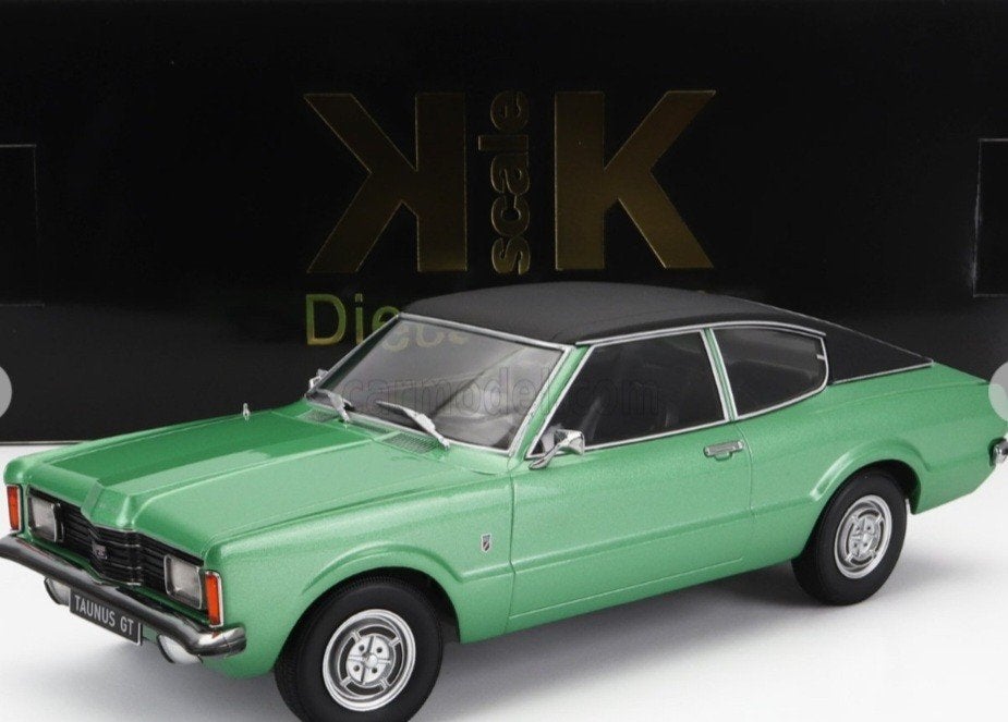1 :18 Ford Taunus GT Coupé uit 1971 Groen metallic KK Scale, Hobby en Vrije tijd, Modelauto's | 1:18, Ophalen of Verzenden, Nieuw