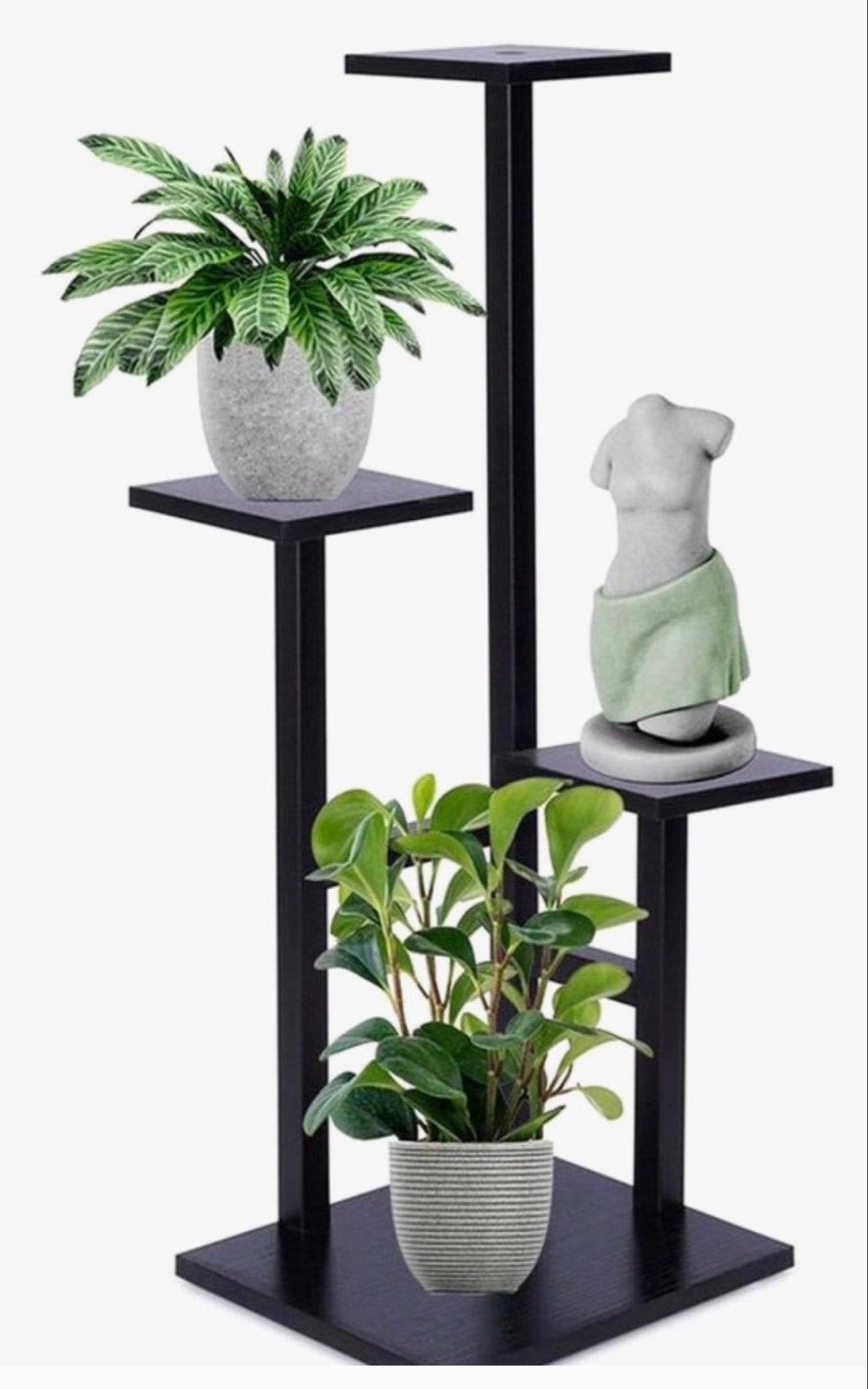 Zwarte plantenstandaard met 3 niveaus - Modern design, Huis en Inrichting, Zwart, Nieuw, Ophalen of Verzenden, Sera