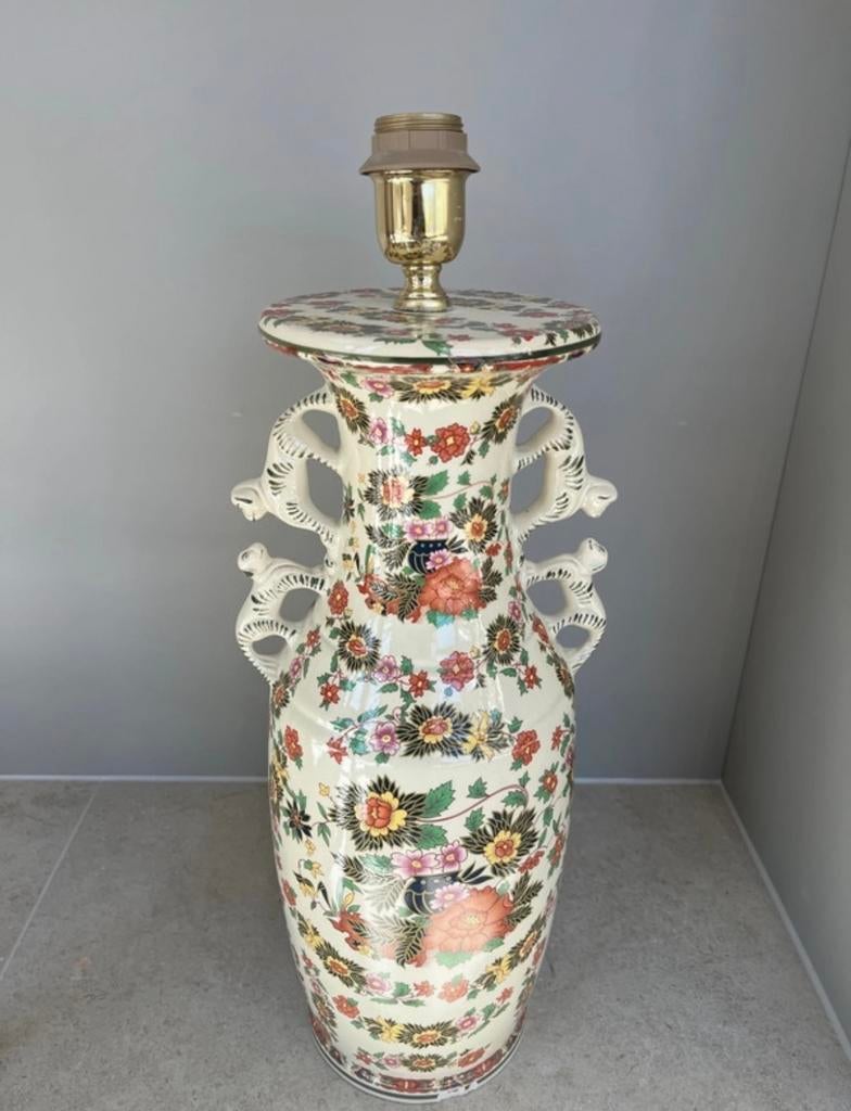 Tafellamp vintage keramiek uniek vintage, Huis en Inrichting, Lampen | Tafellampen, Ophalen, Zo goed als nieuw