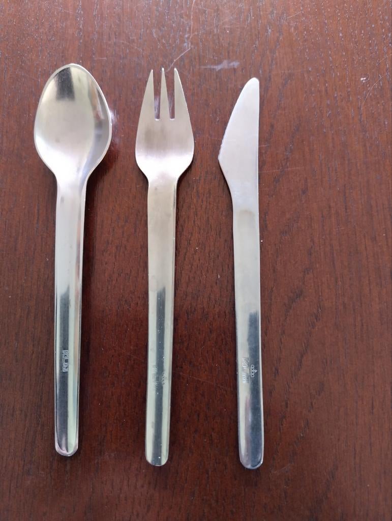 Vintage KLM Bestek Set - Verzamack- Lepel, Vork, Mes, Ophalen of Verzenden