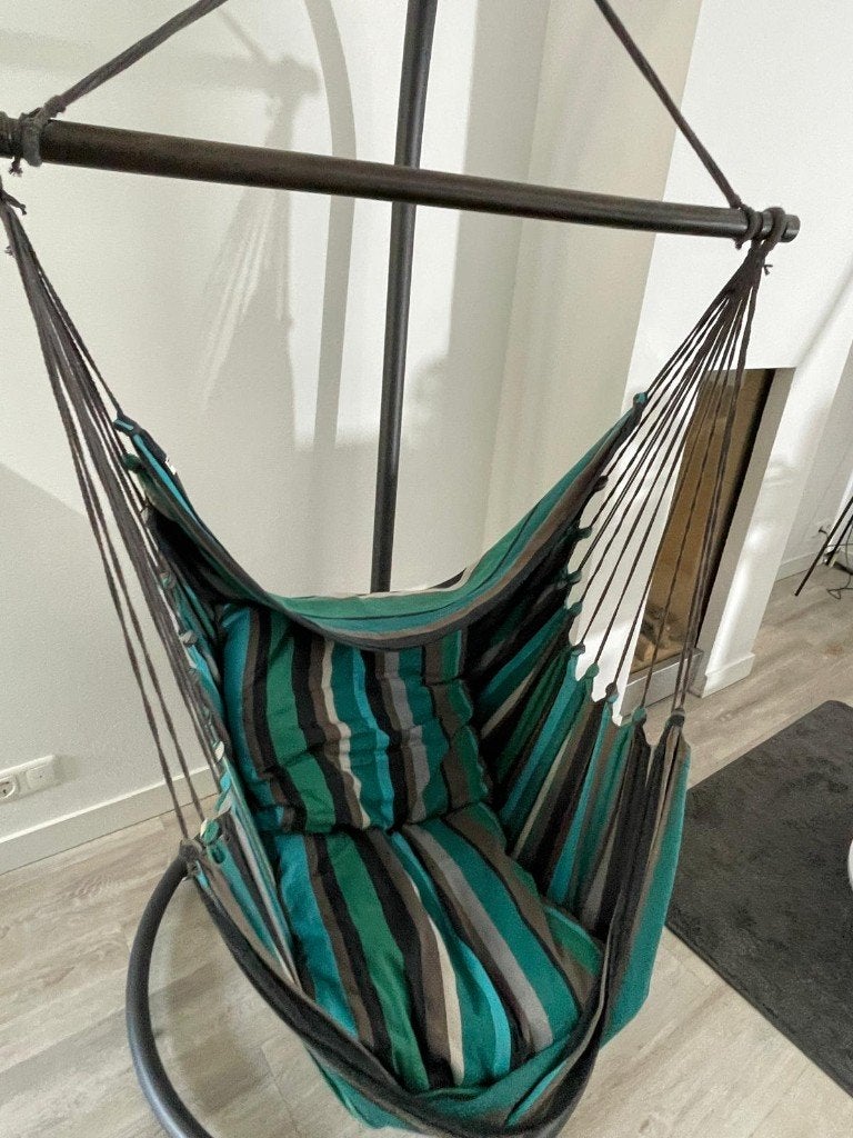Hangmat met Standaard, ZGAN, Ophalen, Zo goed als nieuw, Binnen, Met standaard