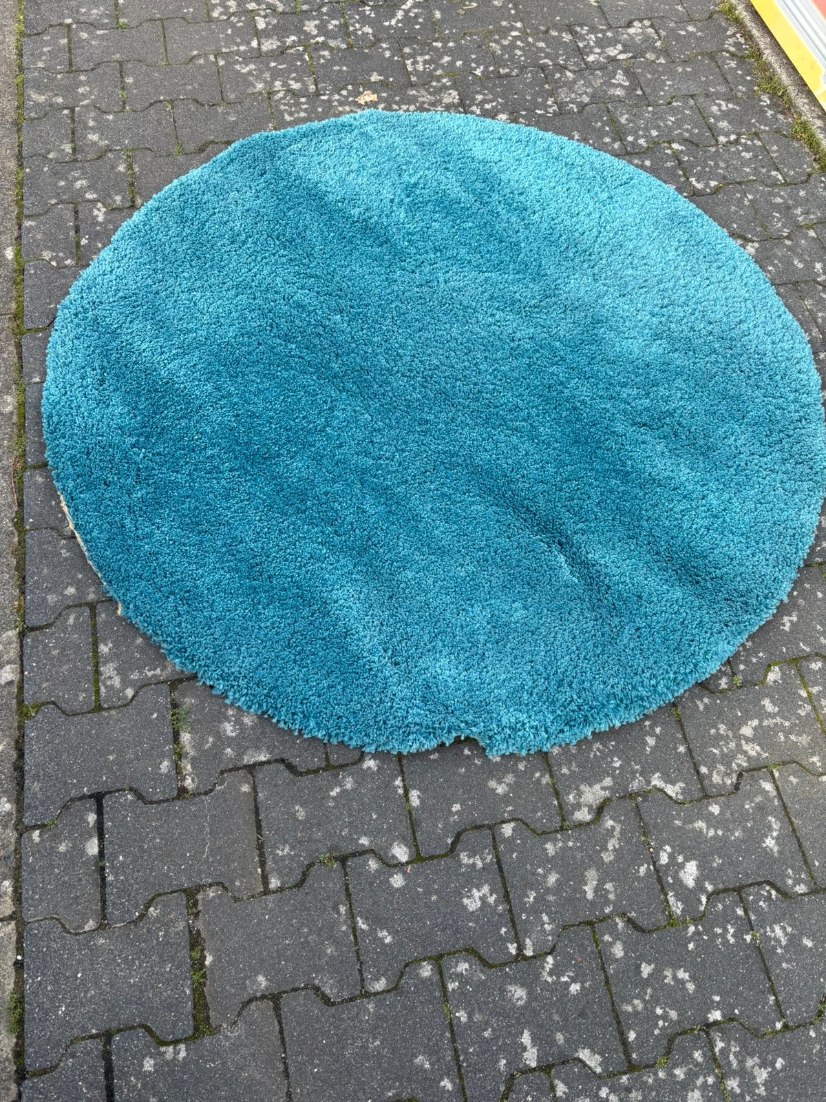 Bleu vloerkleed als nieuw nu voor 20 euro diameter130 cm, Huis en Inrichting, Blauw, Rond, Ophalen of Verzenden, Zo goed als nieuw