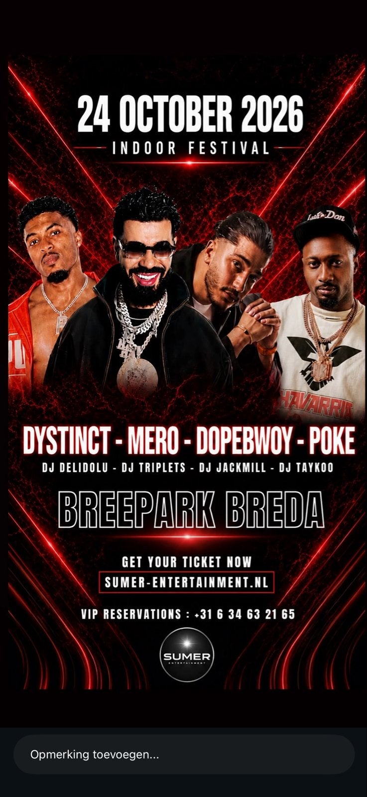 Tickets concert Breda, Drie personen of meer