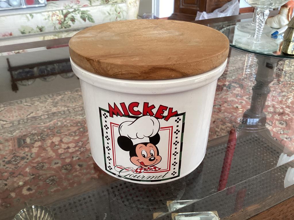 Mickey Mouse keramiek pot // hoog 10 cm, Ophalen of Verzenden, Mickey Mouse, Zo goed als nieuw, Beeldje of Figuurtje