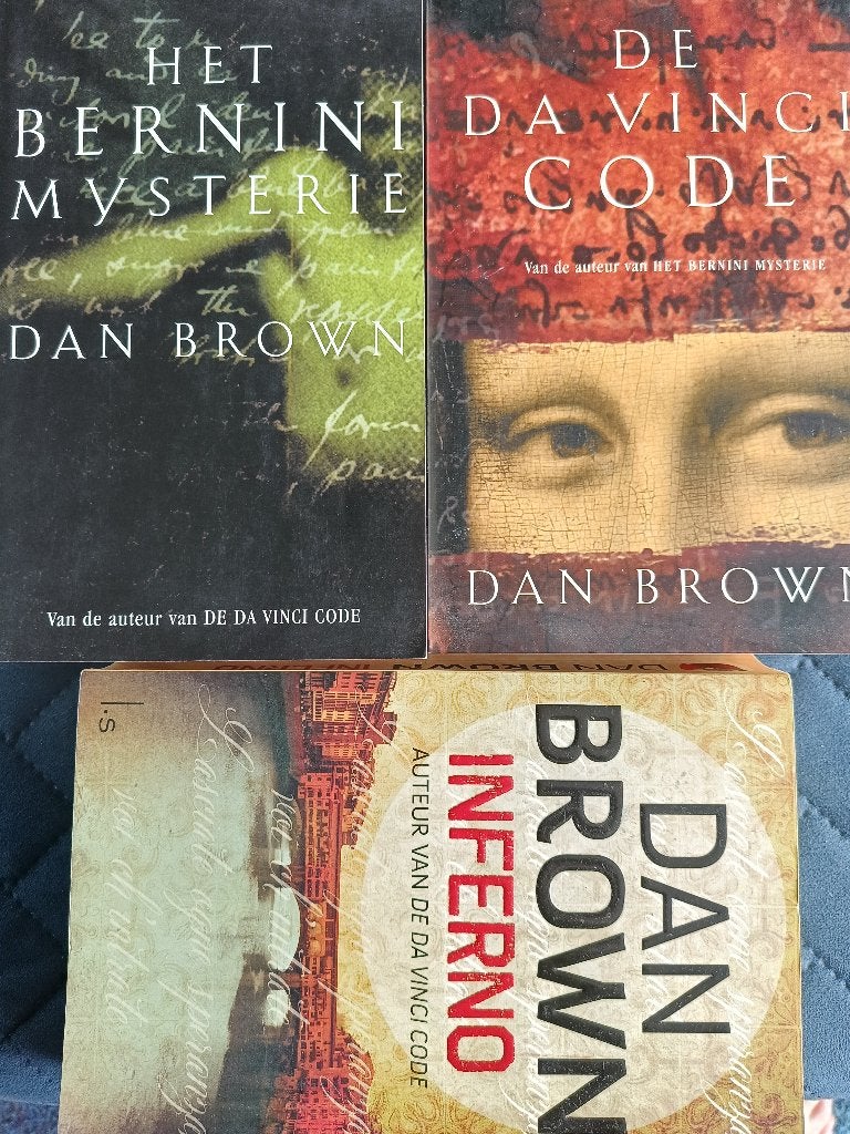 3x boek Dan Brown, Het bernini Mysterie, De Da Vinci Code, Gelezen, Ophalen of Verzenden, Nederland, Dan Brown