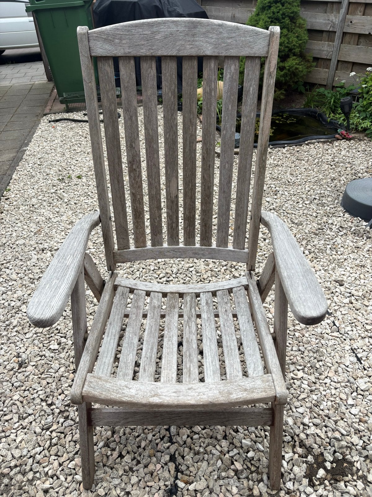 Teakhouten tuinstoel - inklapbaar, Ophalen, Gebruikt, Teakhout, Inklapbaar