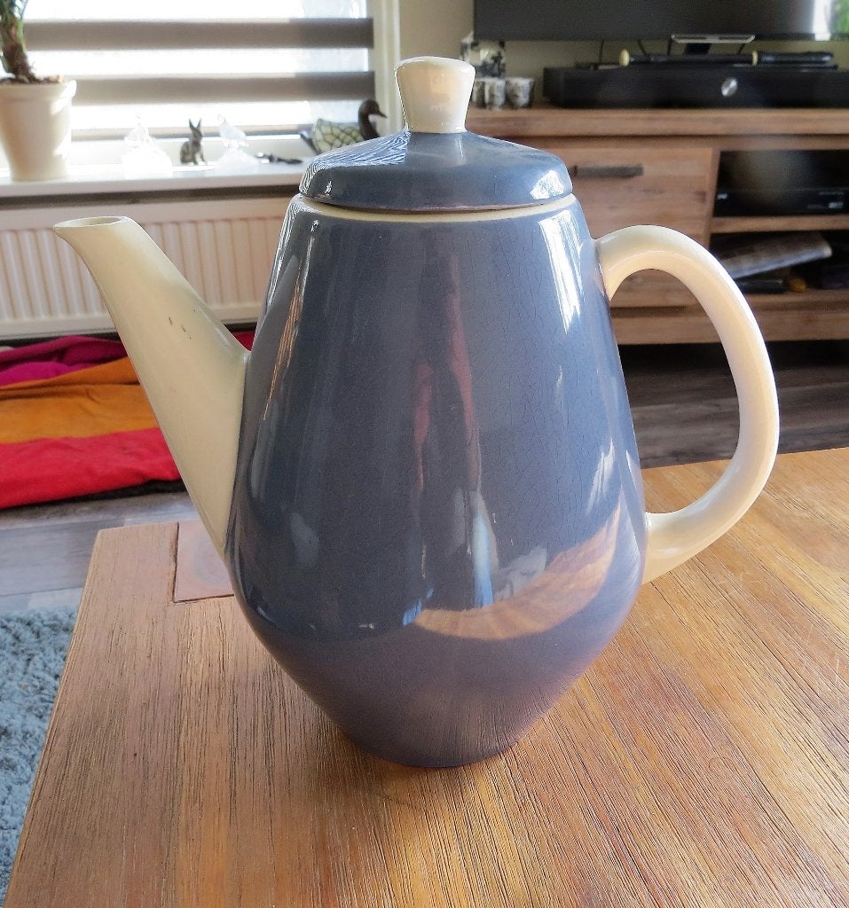 grote blauwe koffiepot "Helga", Ophalen of Verzenden