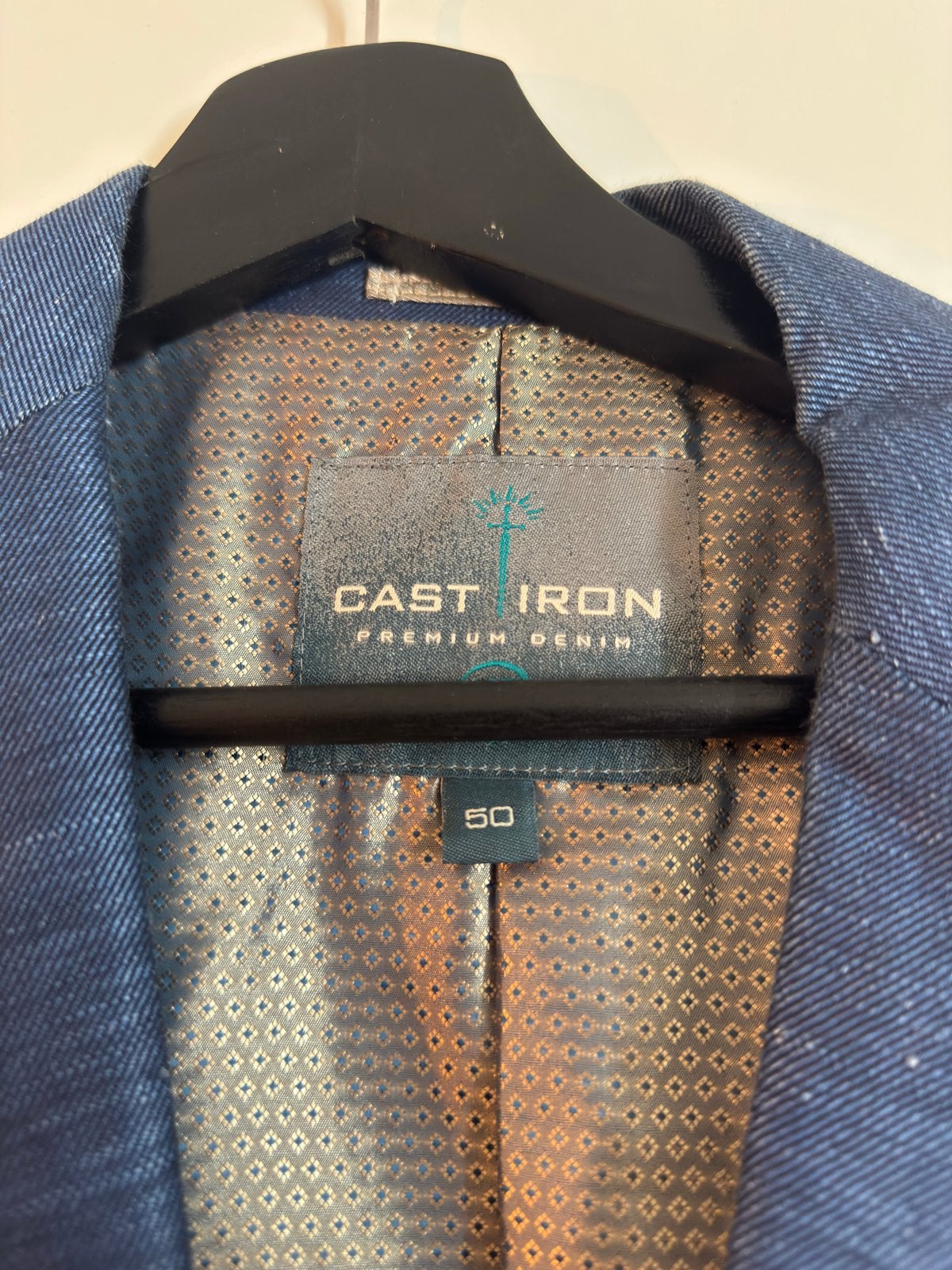 Cast Iron Colbert - Maat 50 - Zo goed als nieuw, Kleding | Heren, Ophalen of Verzenden, Zo goed als nieuw, Maat 48/50 (M), Blauw