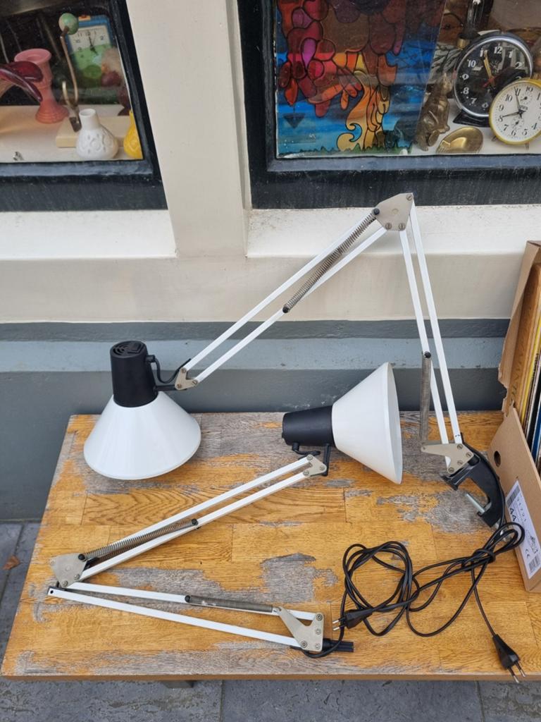 Twee architectenlampen Massive vintage, Ophalen of Verzenden, Minder dan 50 cm