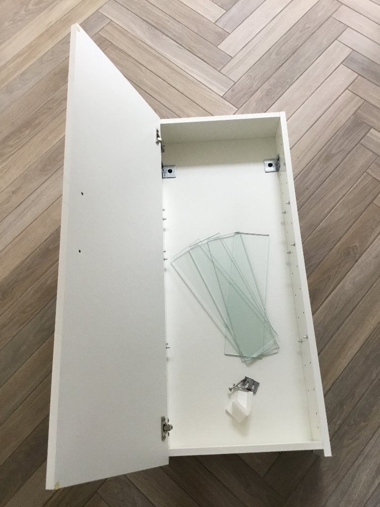 Badkamerkast, wit, smal, te koop, Ophalen, (Half)hoge kast, Minder dan 50 cm, Gebruikt