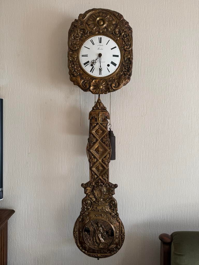 Antieke Franse Comtoise Klok uit 1881, Antiek en Kunst, Ophalen