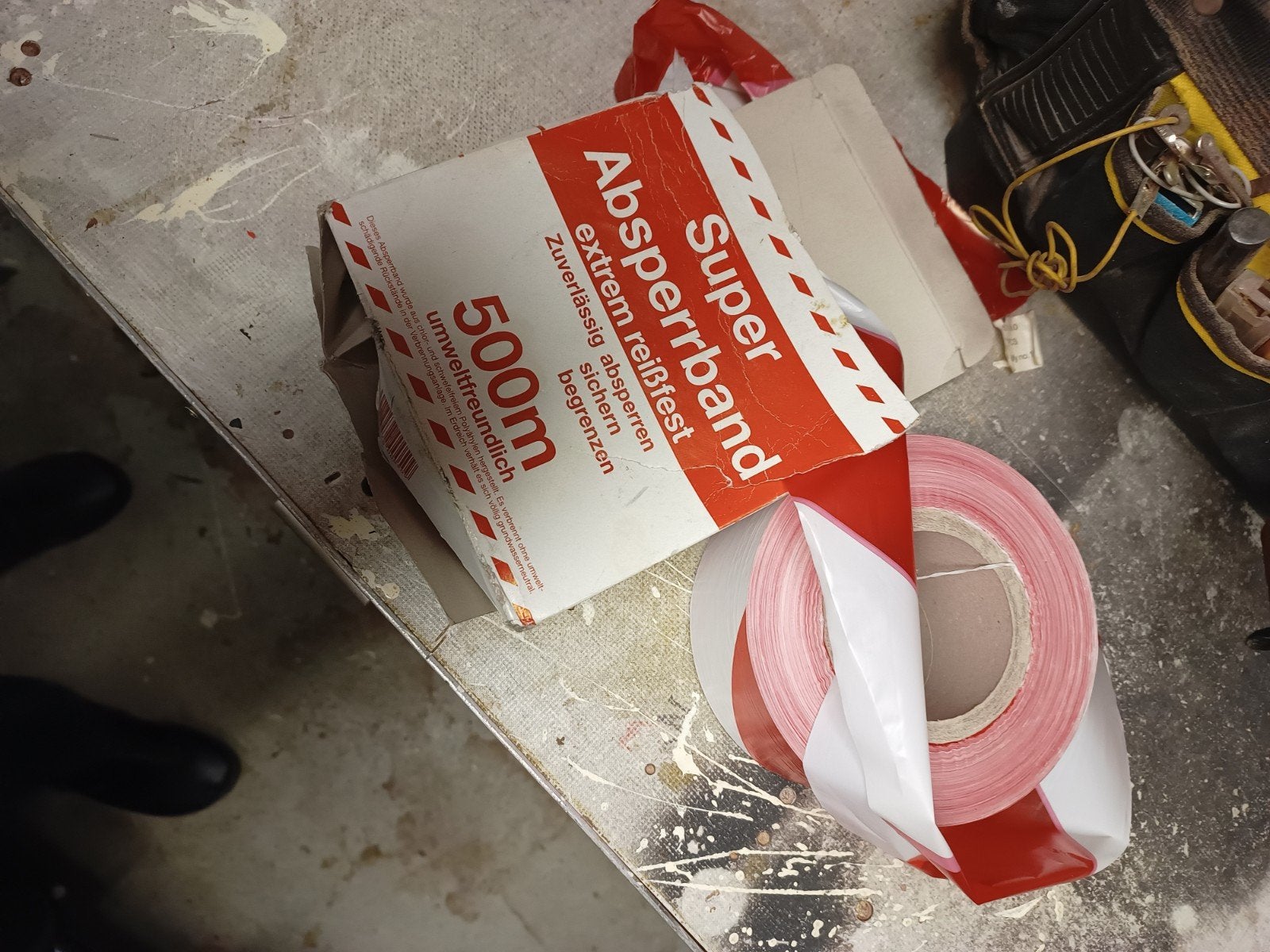 Super Afzetlint Rood/Wit 500m - Nieuw, Doe-het-zelf en Verbouw, Ophalen of Verzenden, Nieuw