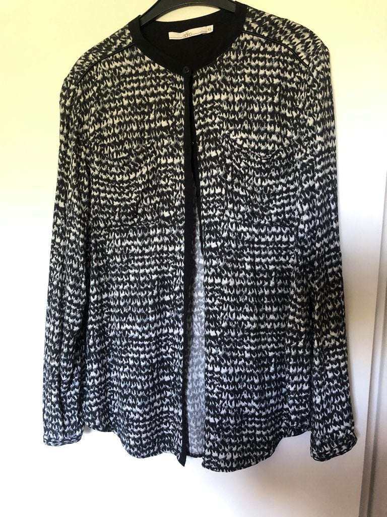 AAIKO soepelvallende blouse maat XL zwart/wit, Aaiko, Overige kleuren, Maat 46/48 (XL) of groter, Ophalen of Verzenden