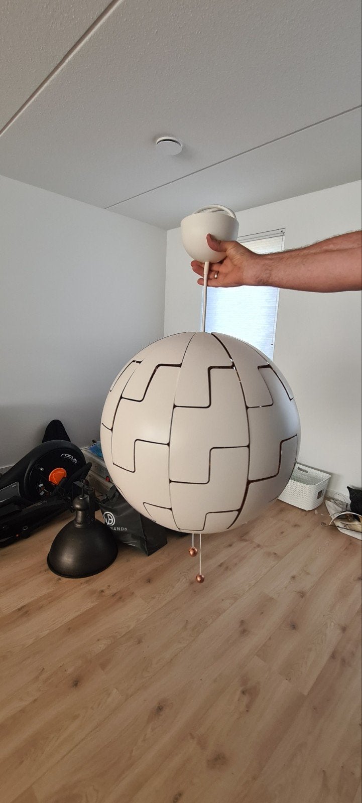 Grote hanglamp IKEA PS 2014 wit/koper 52 cm, Ophalen, Zo goed als nieuw
