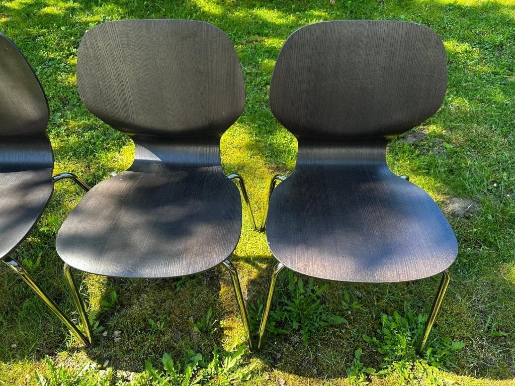 Eetafel stoel Bruin hout en metal Ikea, Ophalen, Bruin, Zo goed als nieuw, Vier