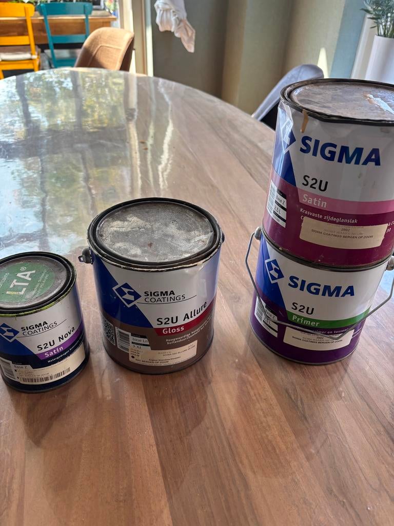 Sigma verf S2U, Doe-het-zelf en Verbouw, Verf, Beits en Lak, Zo goed als nieuw, Wit, Ophalen of Verzenden