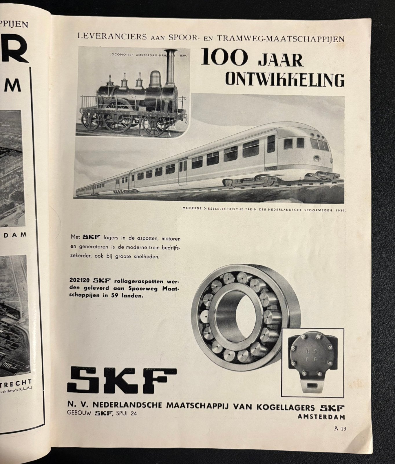 Spoor- en tramwegen 100-jarig jubileum spoorwegen (1939), Ophalen of Verzenden, Gebruikt, Trein, Boek of Tijdschrift