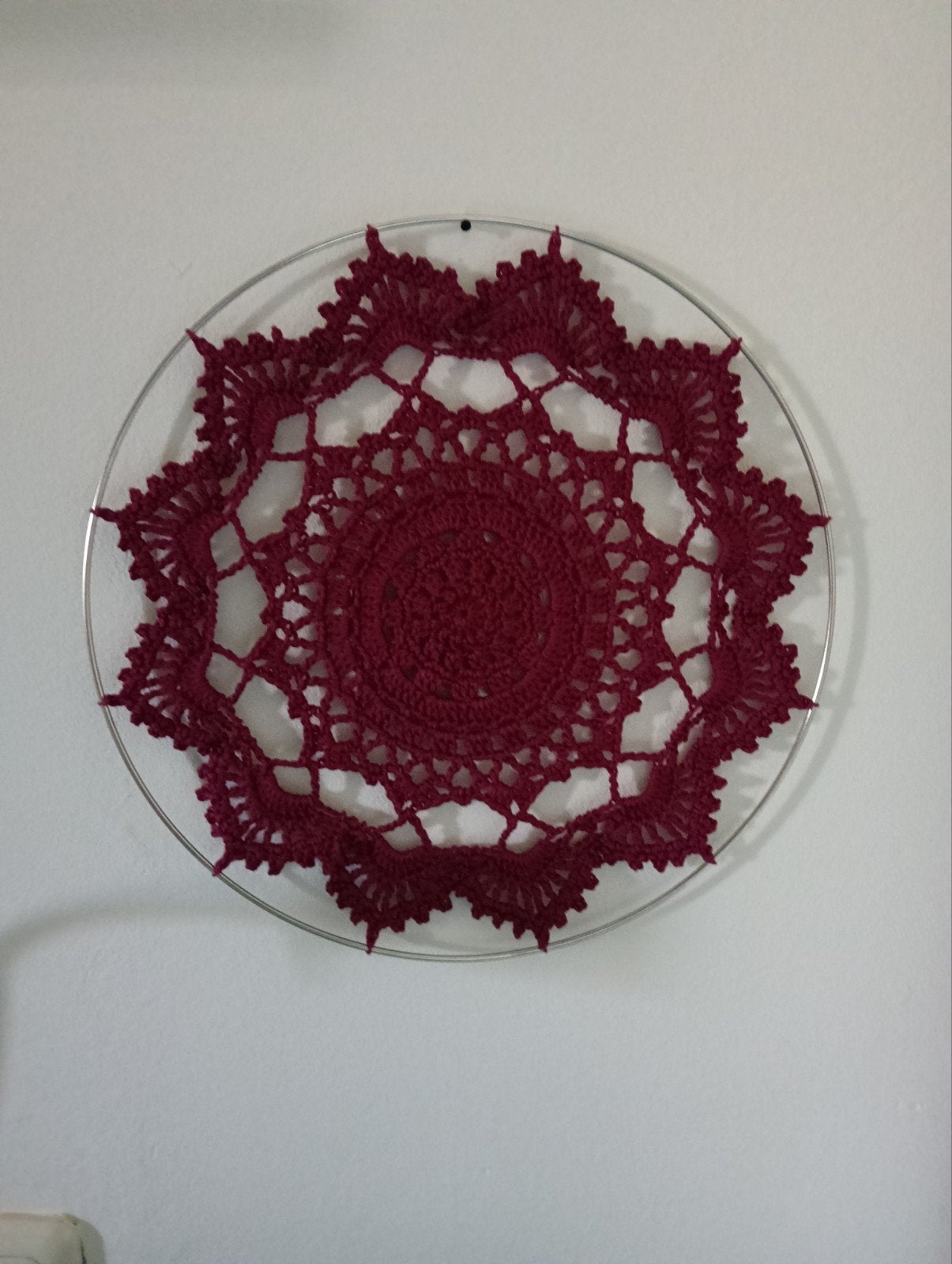 Gehaakte mandala, Metaal, 30 cm, 30 cm, Nieuw