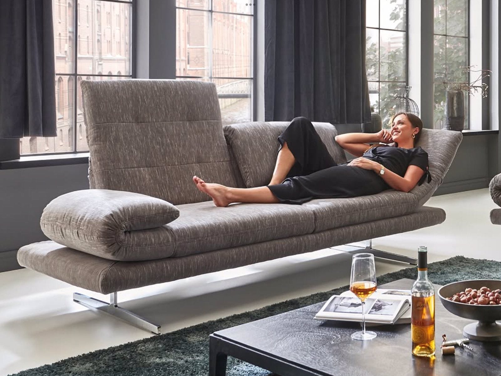 Relaxbank Modena 190cm, Huis en Inrichting, Ophalen, Zo goed als nieuw, Stof