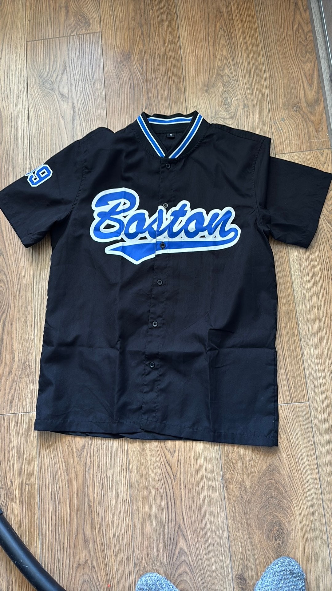 Baseball overhemd, Ophalen of Verzenden, Nieuw, Zwart, Halswijdte 39/40 (M)