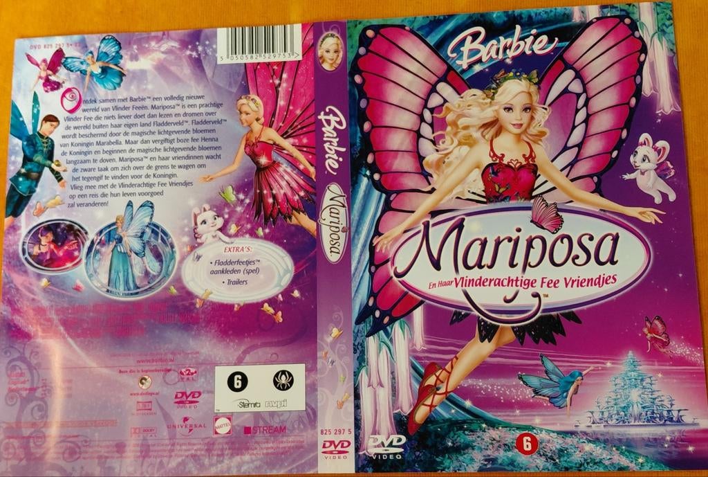 Barbie Mariposa en haar vlinderachtige fee vriendjes DVD, Alle leeftijden, Ophalen of Verzenden, Zo goed als nieuw