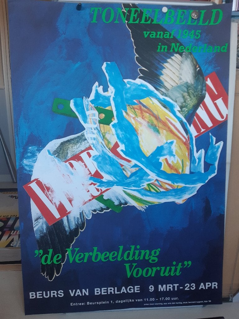 Originele poster Toneelbeeld Marc Warning, Rechthoekig Staand, Verzenden, Zo goed als nieuw, A1 t/m A3